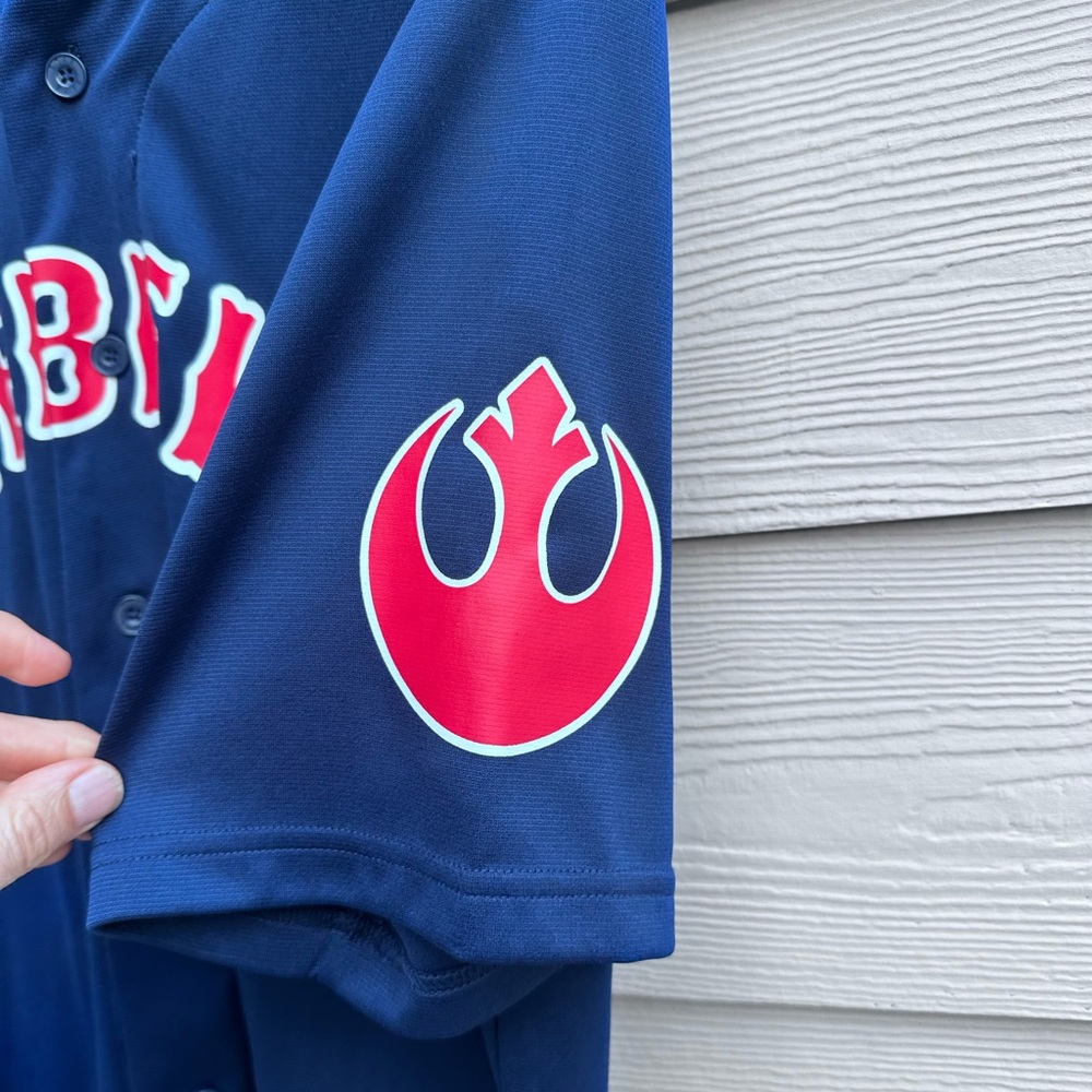Star Wars Baseball Rebels Jersey 77 Luke Skywalker Baseball Jersey Adult M C27 - Picture 3 of 8